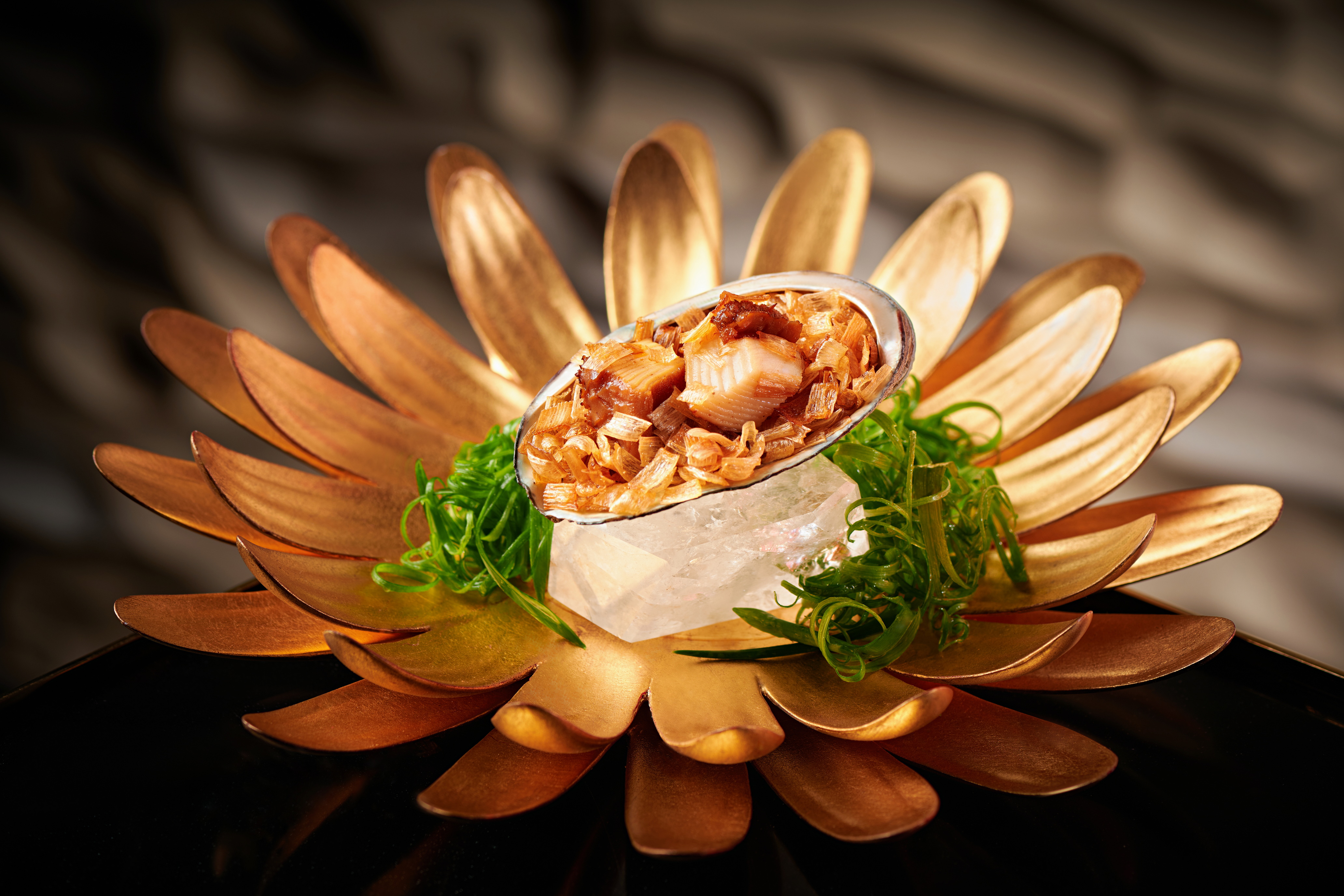 5. Golden Flower - Slow-cooked abalone, crispy scallion.jpg